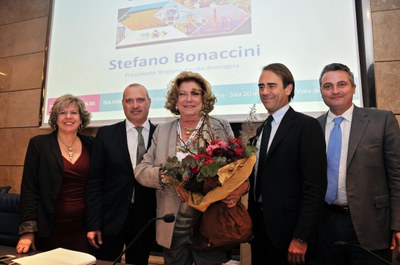 Da sinistra: Caselli, Bonaccini, Cangini, Donini