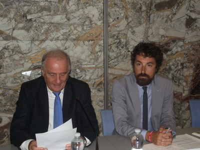 Da sinistra: Claudio Pasini, segr. generale Unioncamere ER - Dimitri Tartari, Regione ER