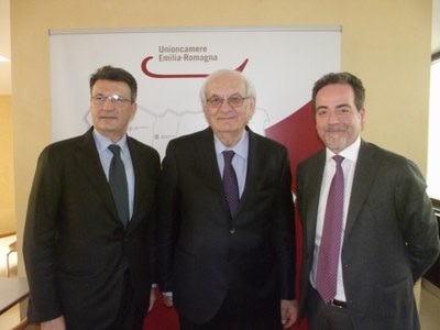 Da sinistra: Pietro Ferrari, Giorgio Tabellini, Tito Nocentini