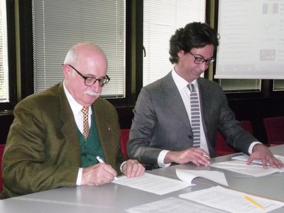 Da sinistra: Alberto Zambianchi, presidente Unioncamere ER e Antonio Tinelli Resp. Prevenzione San Patrignano 