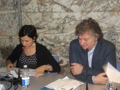 Da sinistra: Valentina Patano, funzionario Unioncamere Emilia-Romagna e Guido Caselli, vice segretario generale Unioncamere Emilia-Romagna
