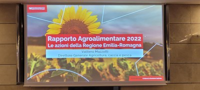 Rapporto 2022 agroalimentare Sala convegni Regione ER