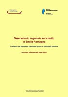 Copertina Osservatorio regionale sul credito dell'Emilia-Romagna. Seconda edizione 2010