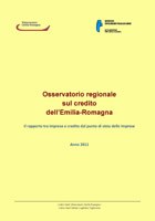 Copertina Osservatorio regionale sul credito dell'Emilia-Romagna. Anno 2011