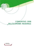 Copertina Consuntivo 2008 economia regionale 