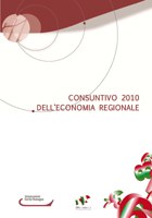 Copertina Consuntivo 2010 economia regionale 