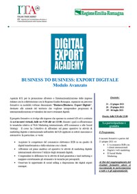 BUSINESS TO BUSINESS: EXPORT DIGITALE
