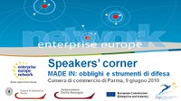 Speakers' Corner: “Made in, obblighi e strumenti di difesa” 