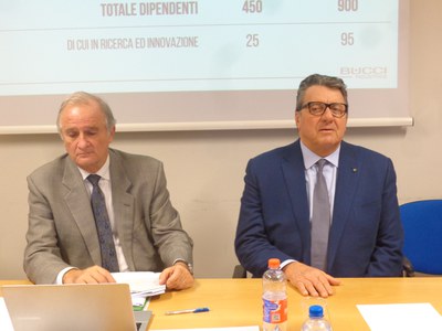 Da sinistra: Claudio Pasini, Segretario Generale Unioncamere Emilia-Romagna - Massimo Bucci, Presidente Bucci Industries Group