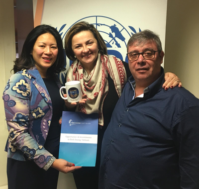 A sinistra: Annamaria Nguyen, responsabile Desk VietNam e Desk Emilia-Romagna/Italia in Binh Duong