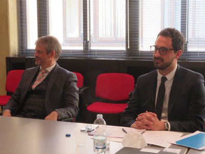 Da sinistra: Manrique Altavista, vice console generale Argentina a Milano - Leandro Salinardi, capo ufficio economico Ambasciata Argentina a Roma