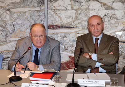 Giuliano Cazzola Vice Presidente Commissione Lavoro Camera dei Deputati Carlo Alberto Roncarati Presidente Unioncamere Emilia-Romagna 