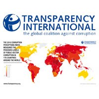2010 Transparency International, The Corruption Perceptions Index Report Map 200-200
